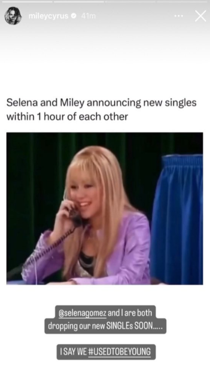 Iconicaba's tweet image. 🎶💖 ¡Miley Cyrus y Selena Gomez se apoyan mutuamente! Ambas lanzarán nueva música el 25 de agosto. 🎉🎤 #SelenaGomez #MileyCyrus #NuevaMúsic