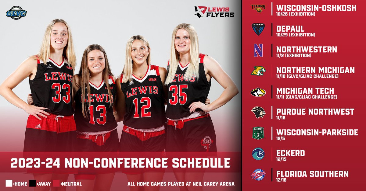 ꜰʟʏᴇʀ ɴᴀᴛɪᴏɴ ᴍᴀʀᴋ ʏᴏᴜʀ ᴄᴀʟᴇɴᴅᴀʀꜱ 🗓️ 

𝙊𝙪𝙧 2023-24 𝙉𝙤𝙣-𝘾𝙤𝙣𝙛𝙚𝙧𝙚𝙣𝙘𝙚 𝙎𝙘𝙝𝙚𝙙𝙪𝙡𝙚 𝙞𝙨 𝙎𝙚𝙩 ‼️

#FlyWithUs #LewisFlyers ✈️🏀