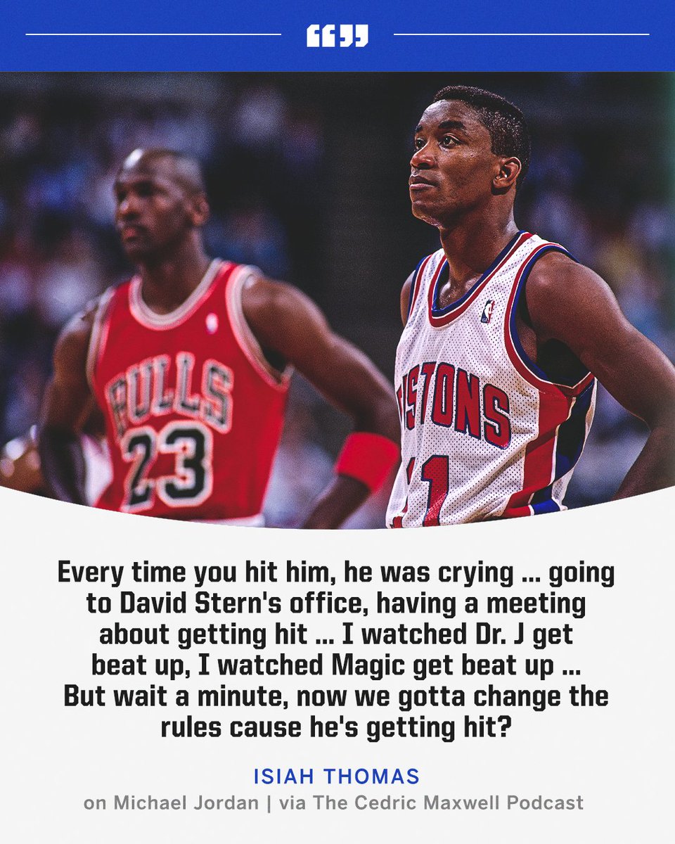 ESPNNBA's tweet photo. Isiah spoke about physicality while playing Jordan and the Bulls. https://t.co/03fRH0KBGs