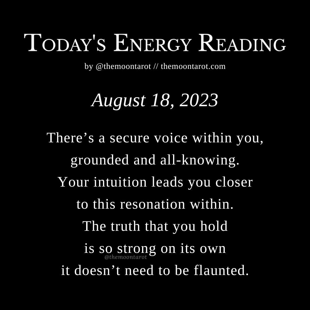 themoontarot_'s tweet photo. Today's Energy Reading: August 18, 2023 https://t.co/p0H6KTuTGG