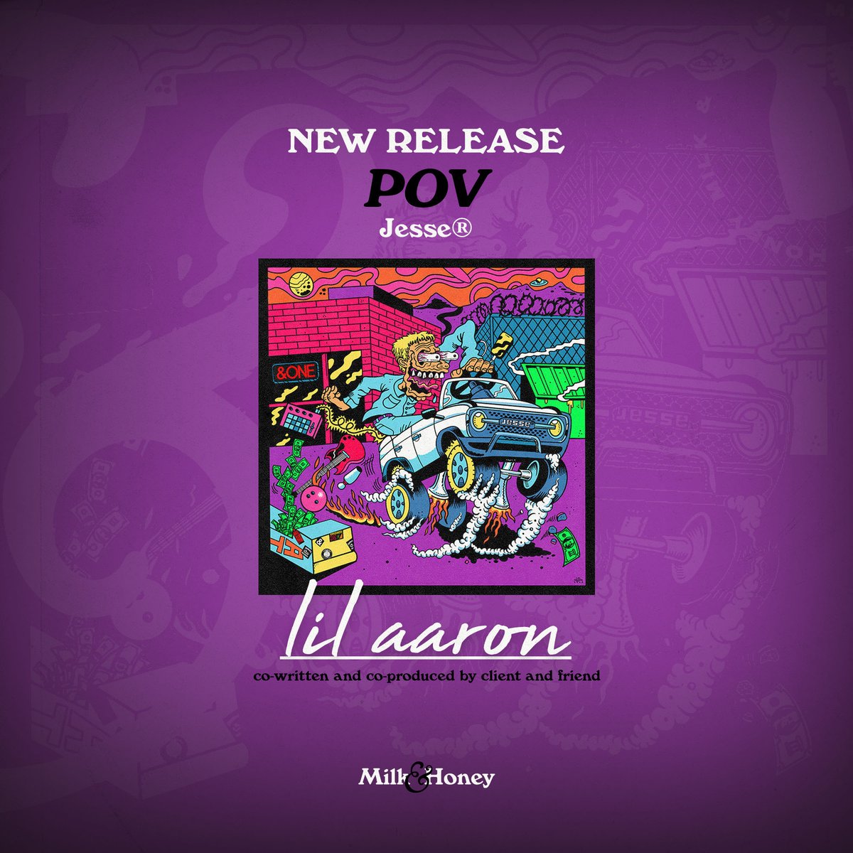 milkhoneyla's tweet image. Check out ‘POV’ from Jesse®’s new album ‘&amp;amp;ONE’, co-written and co-produced by client and friend lil aaron
#lilaaron #Jesse® #milkandhoney #hitsongs