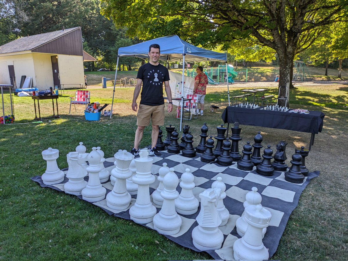 Chad Lykins (@chadlykins) on Twitter photo Come join <a href="/rosecitychess/">Rose City Chess</a> at the <a href="/PDXParksandRec/">Portland Parks & Rec</a> Concert in the Park tonight 6:30pm at Pendleton Park! We have stickers, 🍬, and giant ♟️♟️♟️! Come join <a href="/rosecitychess/">Rose City Chess</a> at the <a href="/PDXParksandRec/">Portland Parks & Rec</a> Concert in the Park tonight 6:30pm at Pendleton Park! We have stickers, 🍬, and giant ♟️♟️♟️!