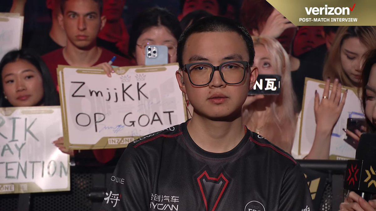 🇨🇳 EDG ZmjjKK on their win over BLG: "I was very upset when I was facing off against BLG today because I really didn't want to eliminate them with my own hands. This is the least thing that I wanted to do."

#VALO2ASIA #VALORANTChampions
