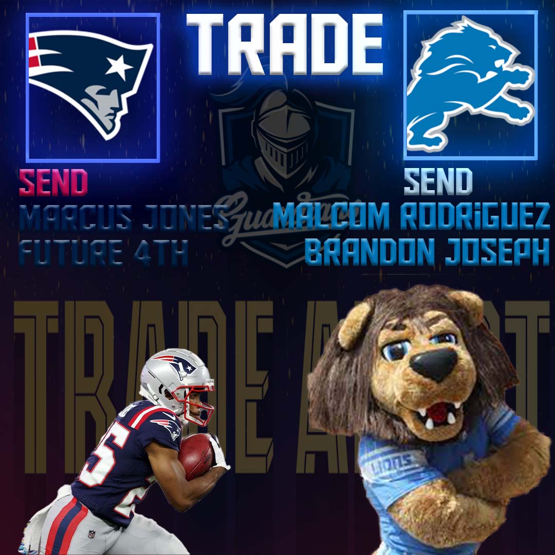MaddenGuardians's tweet photo. Trade Alert! 
The Lions are out of trades. https://t.co/MviYlFwpXG