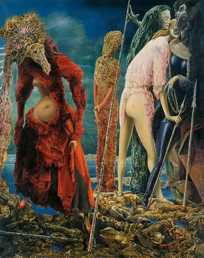 hiddentowergems's tweet photo. The Antipope was a figurative piece of work that was created between December 1941 and March 1942 by Max Ernst. It was an oil painting that was done on canvas and was a representation of his tumultuous personal beliefs and life. https://t.co/16odyxZBOW