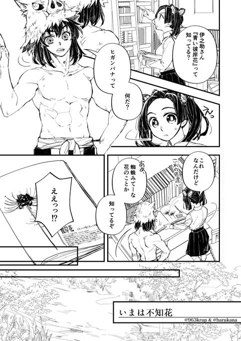 『いまは不知花』(1/2)

青い彼岸花と伊アオの話
(@963krup @harukana) 