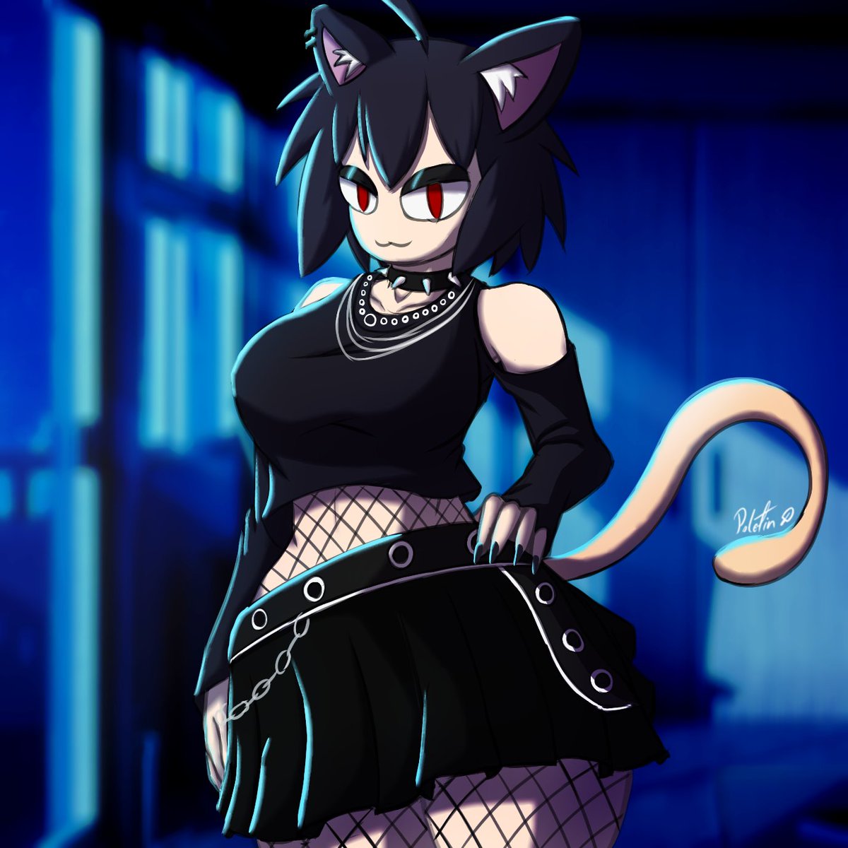 Well guys I wanted to give it a try, and here is a gothic Neko Arc