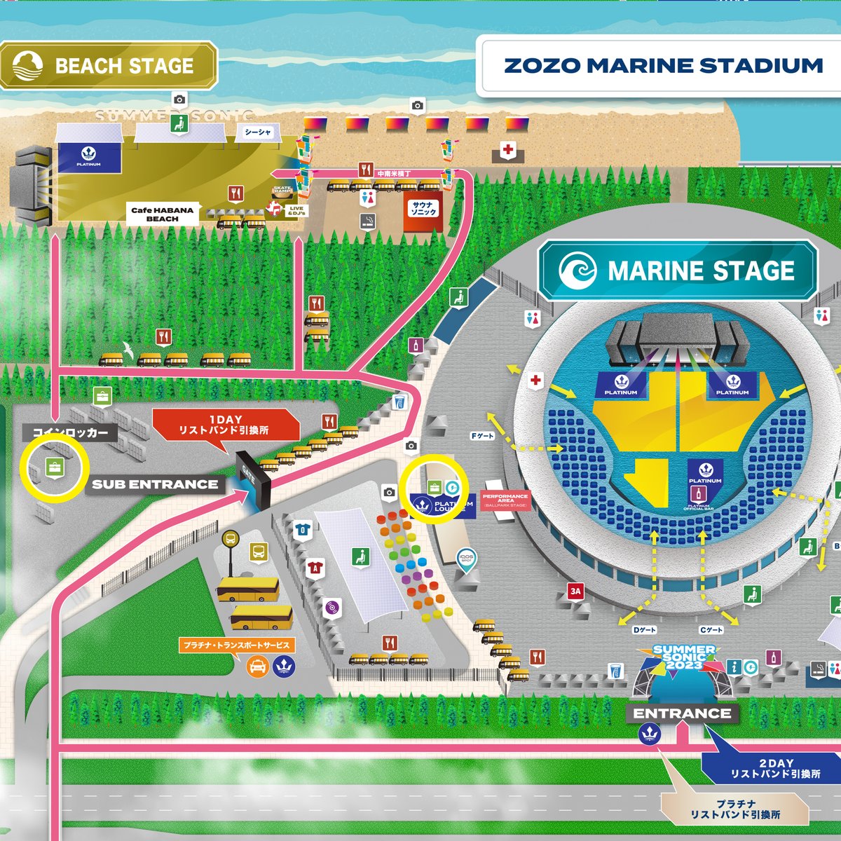 🎒クロークのご案内🔑 ＼サマソニをもっと身軽に楽しみたい／ ＼購入