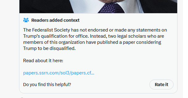 Only_Half_Sane's tweet photo. @wil_da_beast630 My thoughts are that you're full of shit, because who the fuck is the Federalist Society and why should I care?

Community notes make it even funnier: https://t.co/fL4FdHBMDg