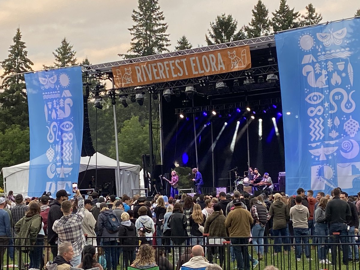 It’s the first of three days of Riverfest in Elora, and the crowd is enjoying many performances, including one from Matt Mays. Sophie, Nia, Lailey, Sarvie and Sunny came out from Toronto to enjoy the festival.