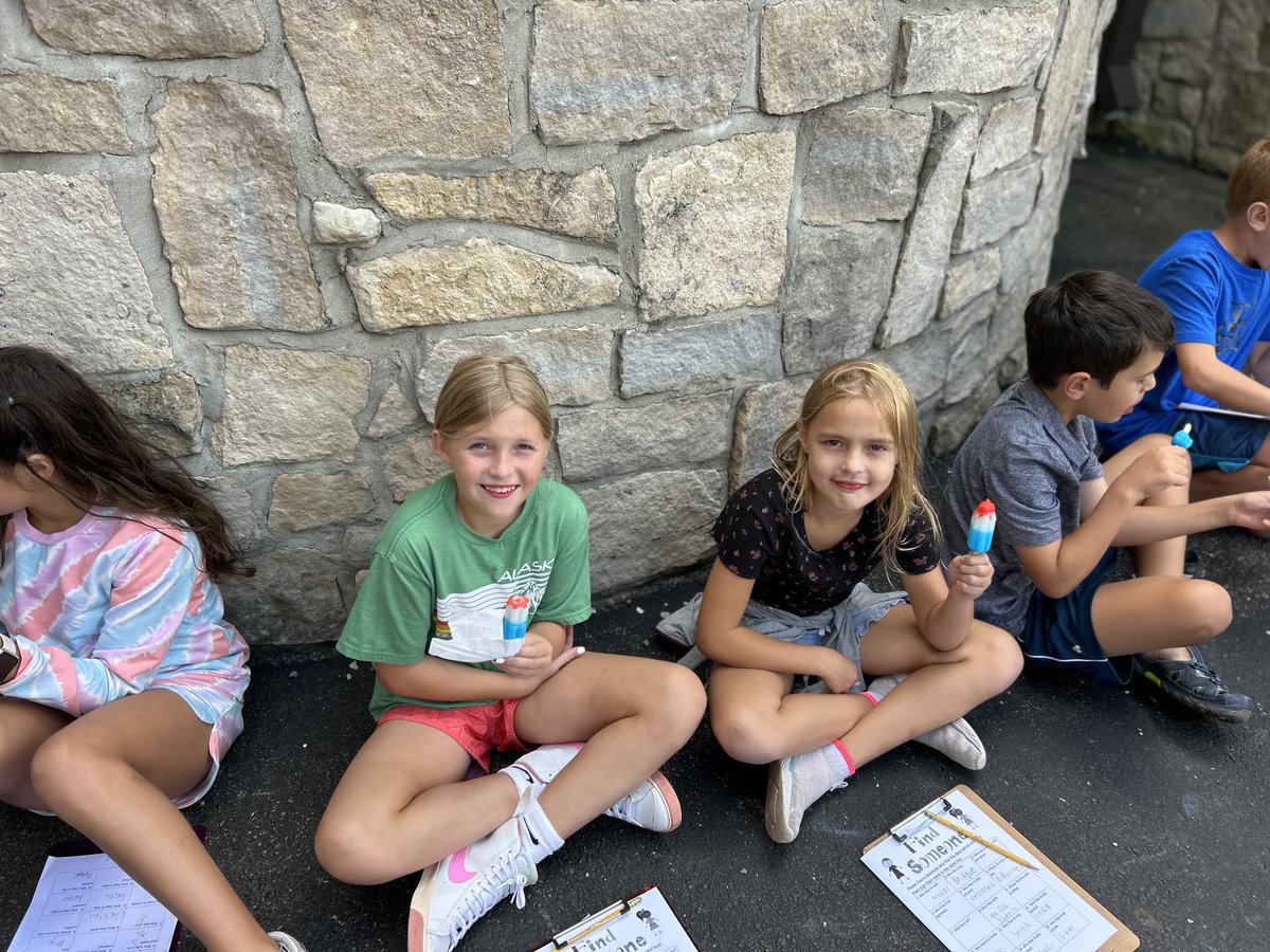 Great fun having a Popsicle with a buddy! Thank you ⁦<a href="/mrsgillsce/">Sherri Gill</a>⁩ for the yummy treat! ❤️