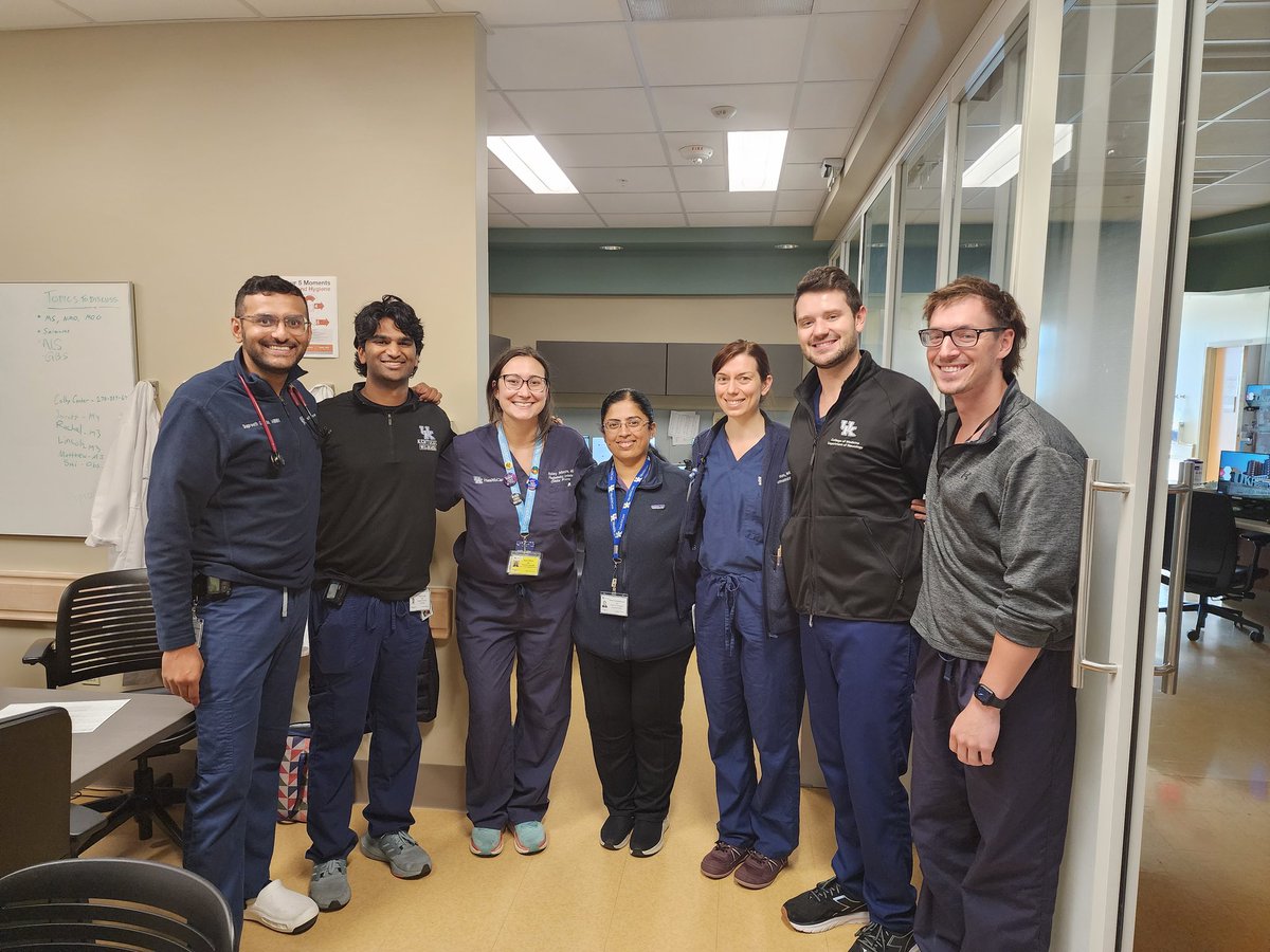 ✨️What a great week!✨️
Working with Dr. Thandampallayam. Our recent graduate and awesome Neuro-ophthalmologist on her first inpatient week as an attending with a dashing group of off and on-service residents. #neurotwitter #neurology #ophthalmology