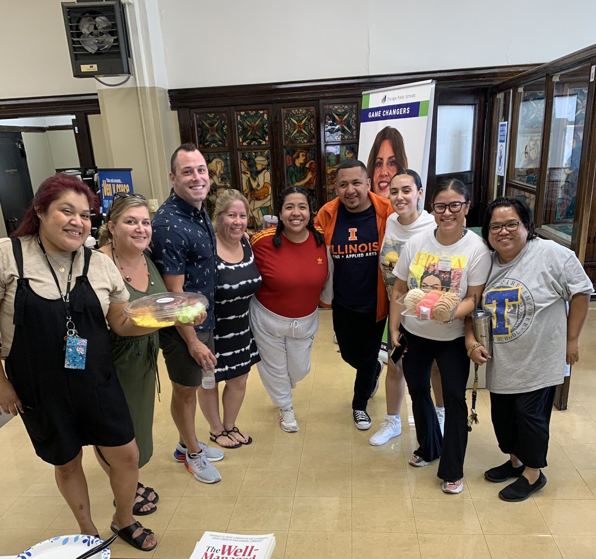 It’s a wrap tonight! New cafeteria furniture ✅ Boards are prepped ✅ Smiling staff ✅ It’s been a week of fun, work and planning for a successful year ahead! I ❤️ my team! <a href="/CPSNetwork16/">CPS Network 16</a> <a href="/ECCECPS/">Early College and Career Education (ECCE)</a> <a href="/CPS_OCCS/">College & Career</a> Stay tuned for new gym floor pics!