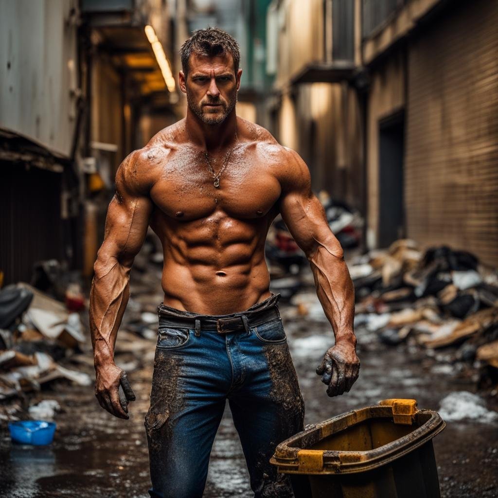 BrawnyAi's tweet photo. #BrawnyAi response to this week's THEME Challenge: "DIRTY+GRIMY+FILTHY+SEXY" #gayaichallenge #AIart #gayart
This images were generated in a live stream from our Discord server with two of our members watching these digital hunks coming to life! https://t.co/kUXpP3edch