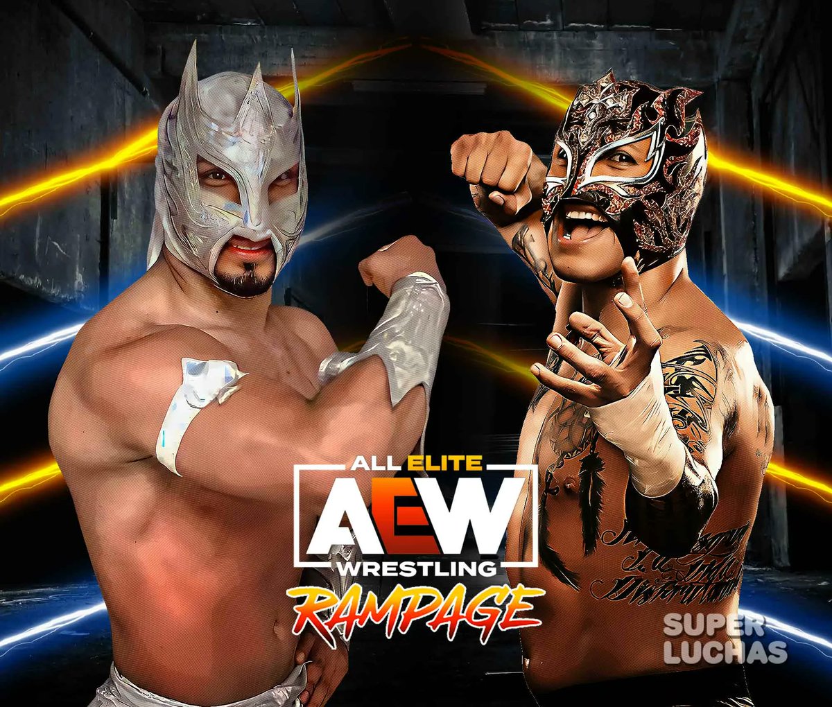Superluchas's tweet image. Sigue nuestra cobertura #EnVivo de #AEWRampage 

► #Komander vs. #ReyFenix 
► #HikaruShida y #SkyeBlue vs. #ToniStorm y #RubySoho 
► CAMPEONATO DE PAREJAS ROH: #AussieOpen vs. #EthanPage y #BrotherZay 

👇 👇 👇 
buff.ly/3qAaIDK 

#AEW #SuperLuchas #FelizViernes