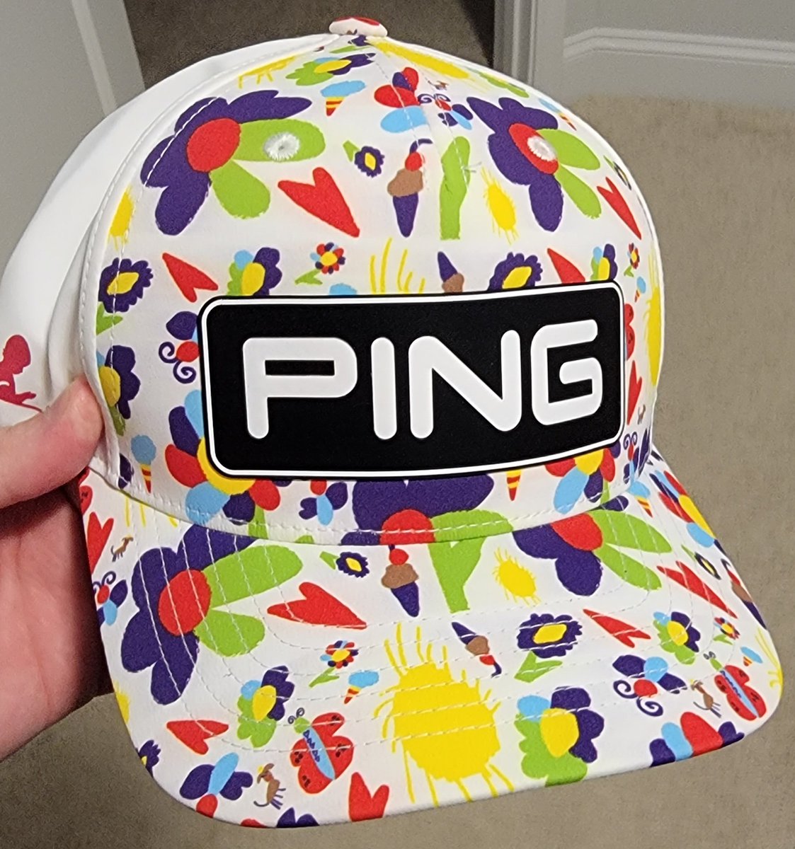 t_philemon's tweet photo. Shoutout Maelin-Kate for my awesome hat! I love it and you are so talented!! @StJude https://t.co/GTMkKnZGXm