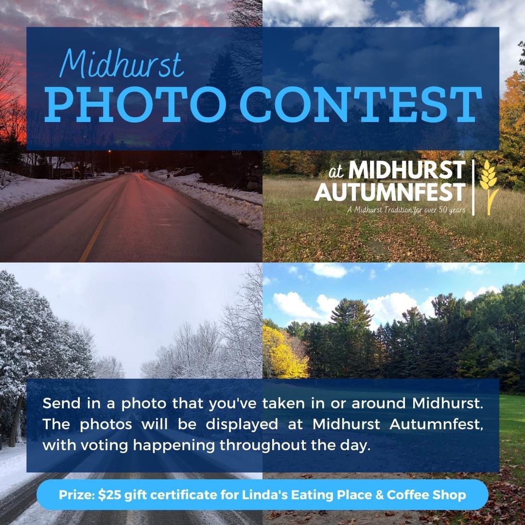 Help us showcase Midhurst's beauty by submitting a photo that you've taken in or around town. The winning photographer will receive a $25 gift certificate to Linda's Eating Place &amp; Coffee Shop! 

Email your photo to info@villageofmidhurst.ca to enter.