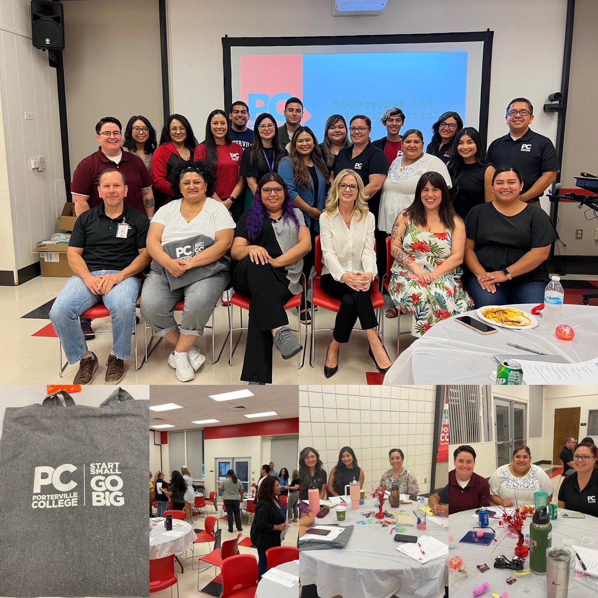 Primavera Monarrez (@primamonarrez) on Twitter photo The week before the <a href="/PCollegePirates/">Porterville College</a> Fall semester begins, Student Services kicked off the week’s activities with a Classified and Counseling & Advising Retreat focusing on completion, retention, transfer, and career mobility. The team places students first in providing support. The week before the <a href="/PCollegePirates/">Porterville College</a> Fall semester begins, Student Services kicked off the week’s activities with a Classified and Counseling & Advising Retreat focusing on completion, retention, transfer, and career mobility. The team places students first in providing support.
