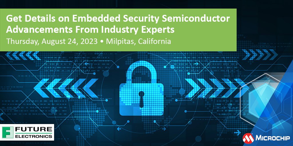 MicrochipTech's tweet image. Protect your embedded design against the rapidly accelerating and costly threat of firmware attacks. Get security solutions during a @FutureElec event on Thursday, August 24, 2023. Learn more and register: mchp.us/3NVGzXd. #security #embeddedsolutions #firmwareattacks