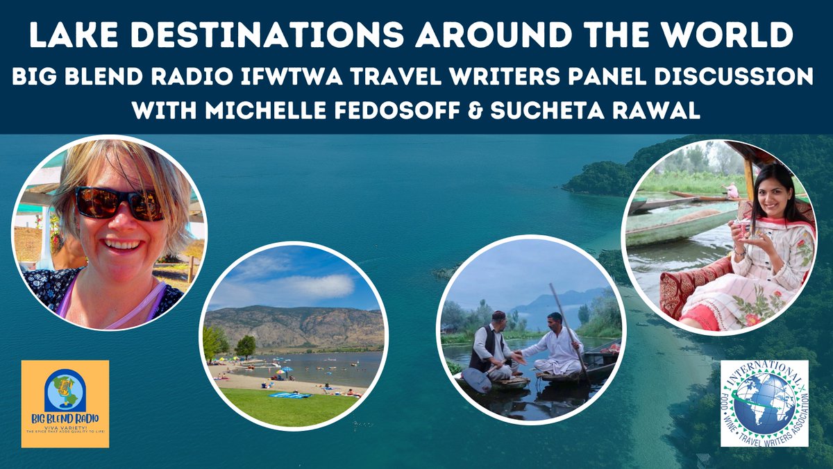 From India &amp; Canada to Guatemala &amp; Mauritius, it's all about Lake Destinations and more on today's #BigBlendRadio show w/ <a href="/IFWTWA/">IFWTWA</a> travel writers <a href="/SuchetaRawal/">sucheta rawal</a> &amp; Michelle Fedosoff. Podcast: youtu.be/tZsuP7MshHI #travelwriters #travelpodcast