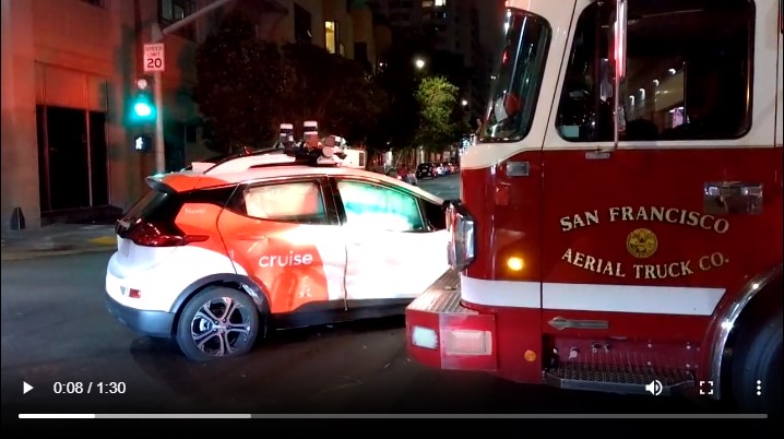 Driverless Cruise Car, Fire Truck Collide in San Francisco

ow.ly/SuW850PB309