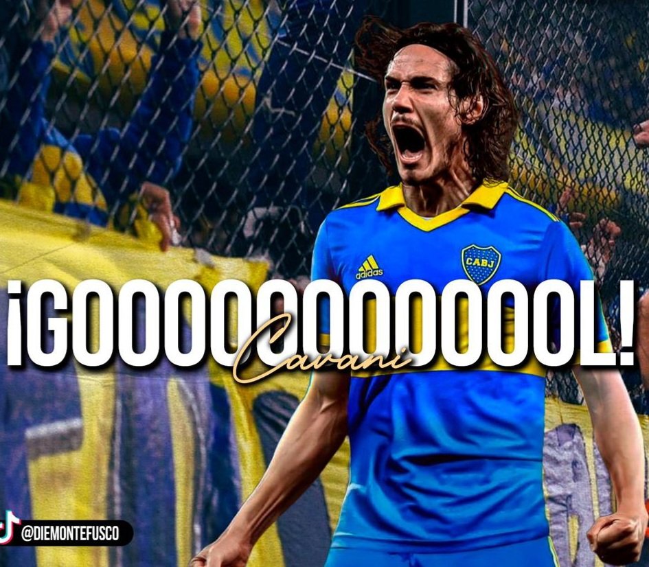 RetoFanaticos's tweet photo. Gol del uruguayo #Cavani!!! ⚽️
💙💛💙
#BocaJuniors #gol #Boca #Edinson https://t.co/L4zADcmKPr