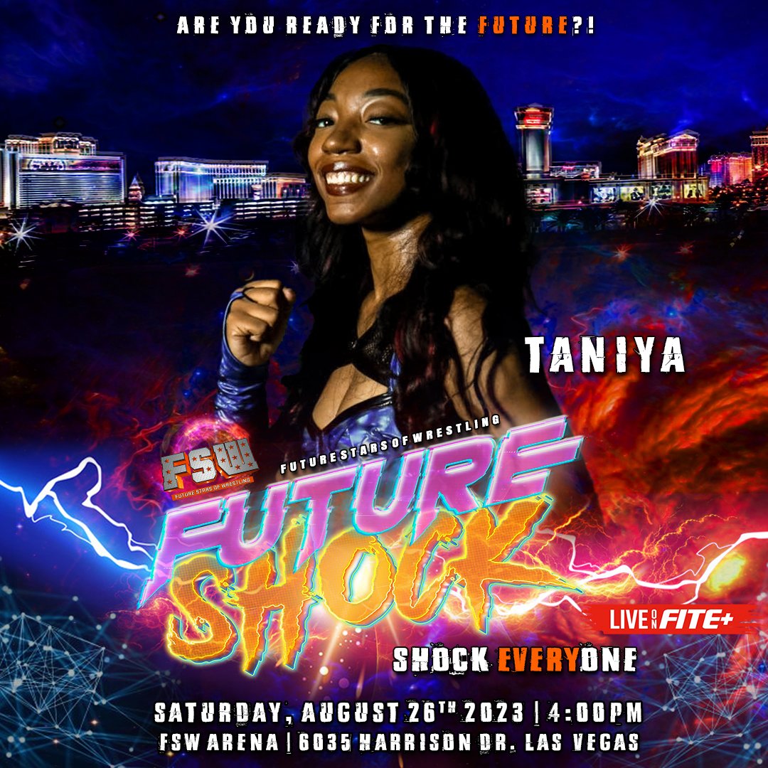 FSW Future Shock 
Sat August 26 
Special Start Time: 4PM PST  
FSW Arena | #LasVegas 

𝙁𝙚𝙖𝙩𝙪𝙧𝙞𝙣𝙜
<a href="/SiNNbODHi/">Sinn BodhiTM - Kizarny</a> 
<a href="/GypsyMac/">Gypsy Mac</a> 
<a href="/BrittnieBrooks/">brittnie brooks</a> 
<a href="/Bodhi_BYP/">Bodhi Young Prodigy</a> 
<a href="/The_KOA_808/">ケビン•コア-Kevin Koa</a> 
<a href="/niczanderyb/">The Biggest Shark in the Pacific Ocean</a> + more!

Tickets: tinyurl.com/FSWtix

Watch LIVE on <a href="/fswnet/">FSW Network</a>!
fswnetwork.online
