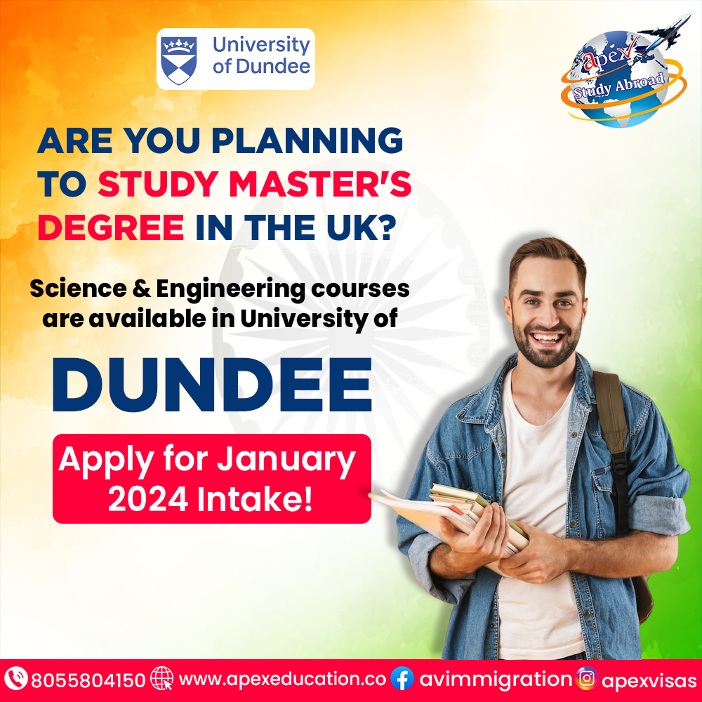 𝐄𝐱𝐜𝐢𝐭𝐢𝐧𝐠 𝐍𝐞𝐰𝐬!

📞 +91-80558 04150
🌐 apexeducation.co

#highereducation #UKStudies #newbeginnings #uk #ukeducation #dundee #studyabroad #studyabroadconsultants #visaconsultants #immigration #visa #ApexVisas