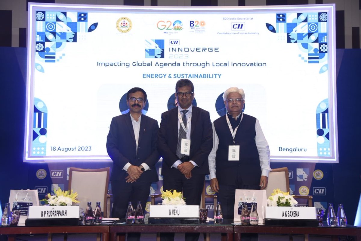 KREDL_GoK's tweet photo. Sri. K.P Rudrappaiah, MD, #KREDL spoke at the @FollowCII #Innoverse 2023 event on #Karnataka’s leading role in driving a sustainable future and efforts taken in the #RenewableEnergy sector. @CIIEnergy @mnreindia @thekjgeorge @Gaurav_Gupta67 https://t.co/gJ63yBcwNH