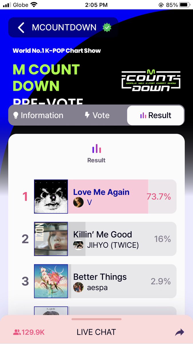BTSXARMY4LIF3's tweet photo. Keep voting, keep streaming. Multi tasking for our vvbear 💜

#LoveMeAgain #MCOUNTDOWN https://t.co/MEOc2IJets