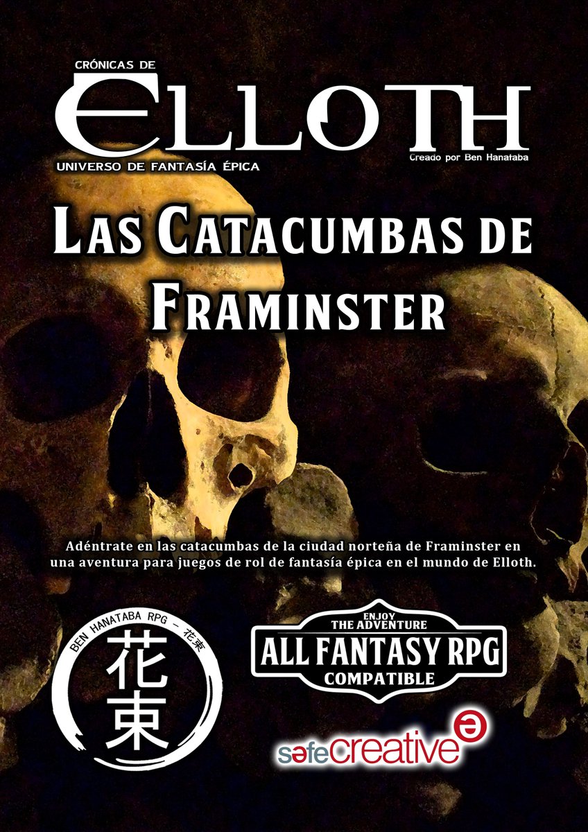 BenHanataba's tweet photo. 'Las Catacumbas de Framinster', una aventura de 46 páginas a todo color compatible con cualquier sistema y ambientación de juegos de rol de fantasía épica, además de compatible con D&D 5ª.
https://t.co/fshX25byMy
#dnd5e #juegosderol #elloth @Luludotcom #lagarrotxa #olot https://t.co/okcjeSuf0M