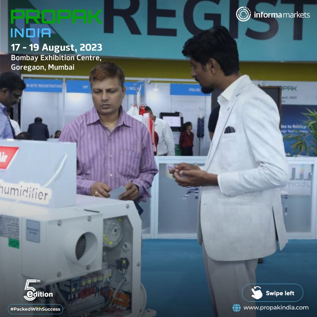 ProPakIN's tweet photo. Witnessing the magic of innovation at ProPak India 2023! 

From enthusiastic exhibitors to captivated visitors, the past 2 days were a whirlwind of excitement. 

Did you visit ProPak India 2023 yet? 

Join us at Hall No. 1, Bombay Exhibition Centre, Mumbai.
#ProPakIndia2023 https://t.co/lwBohd16IU