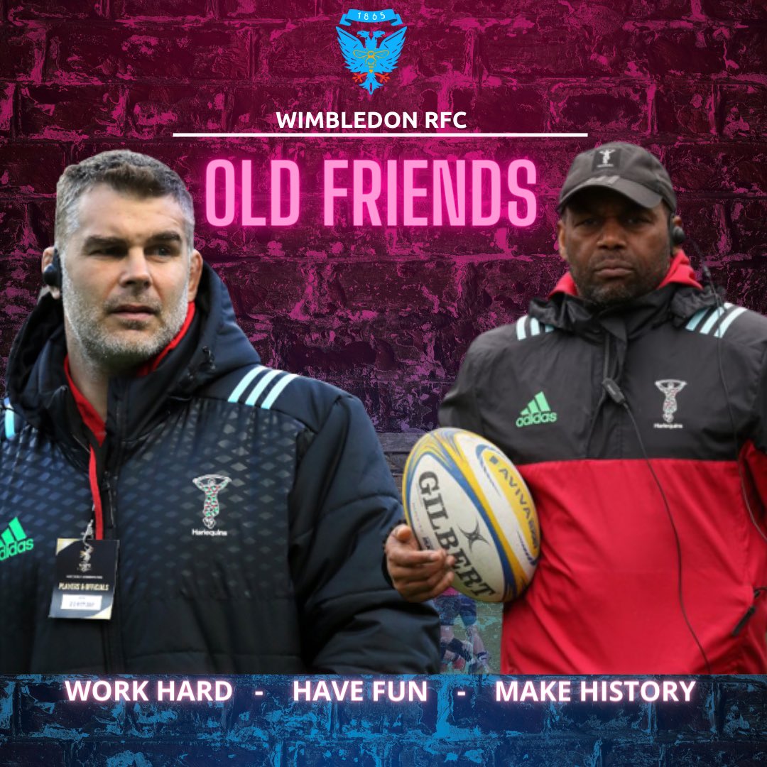 Taking it back to the Old School... Today's Dons game vs @ChinnorRFCThame see's ex @Harlequins legends @nick_easter and Collin Osborne come together once again. 3pm kickoff at @ChinnorRFCThame #workhard #havefun #makehistory #upthedons💙💜 #rugby #localrugby