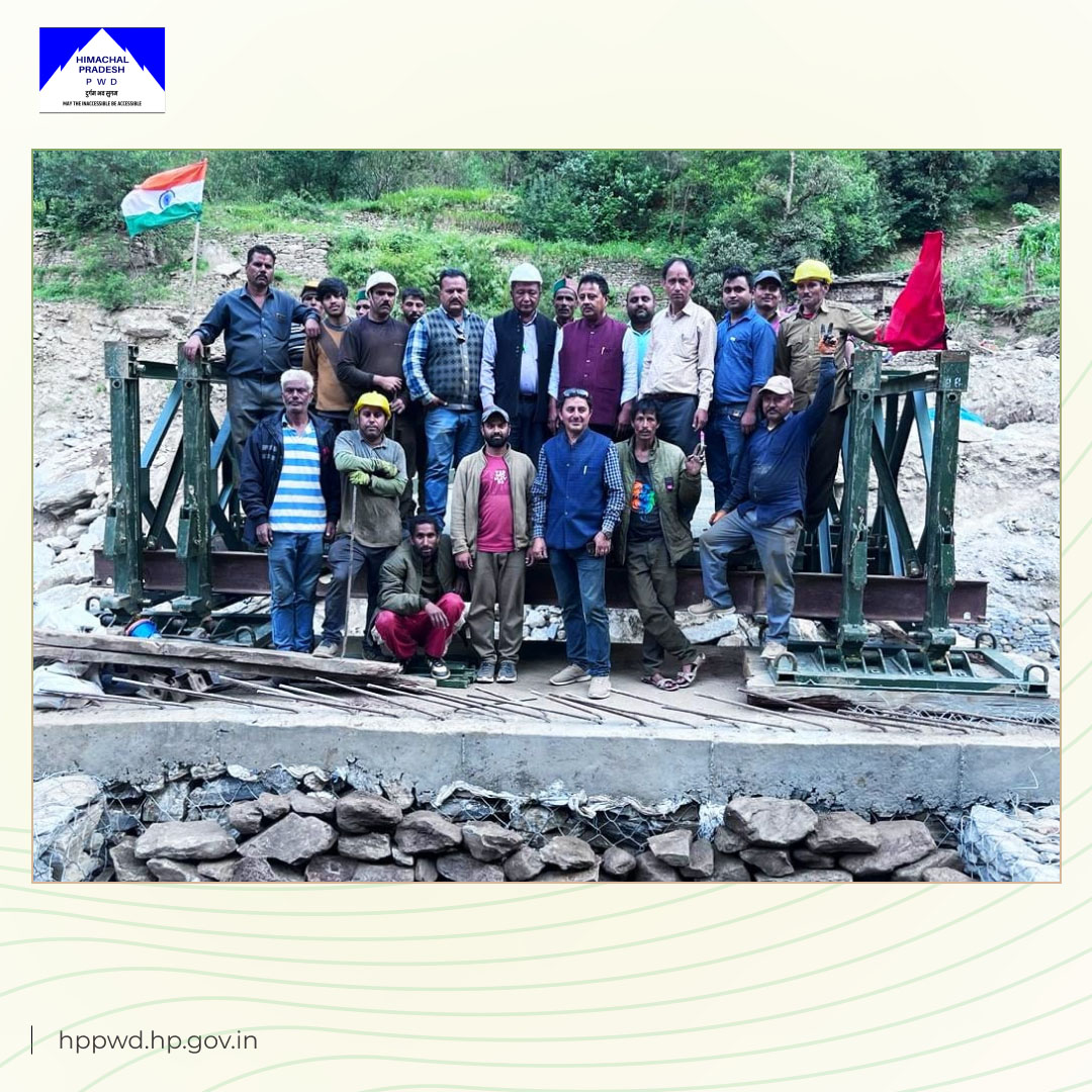 PWD125810's tweet image. 90 feet DSR Bailey Bridge Launched over Brua Khad on Shong-Brua Road by Mechanical Division HPPWD Rampur.
.
.
.
.
#HPPWD #hppwdworks #roadconstruction  #roadupdate #himachalroadupdate #Rampur