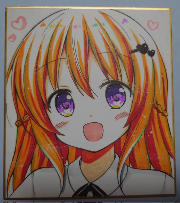 色紙はお一人様一点までで一枚1000円です。もう少し描く予定です今まで飾ってたポスターは閉会後に無料で差し上げますのでお気軽に仰ってください #COMITIA145 
