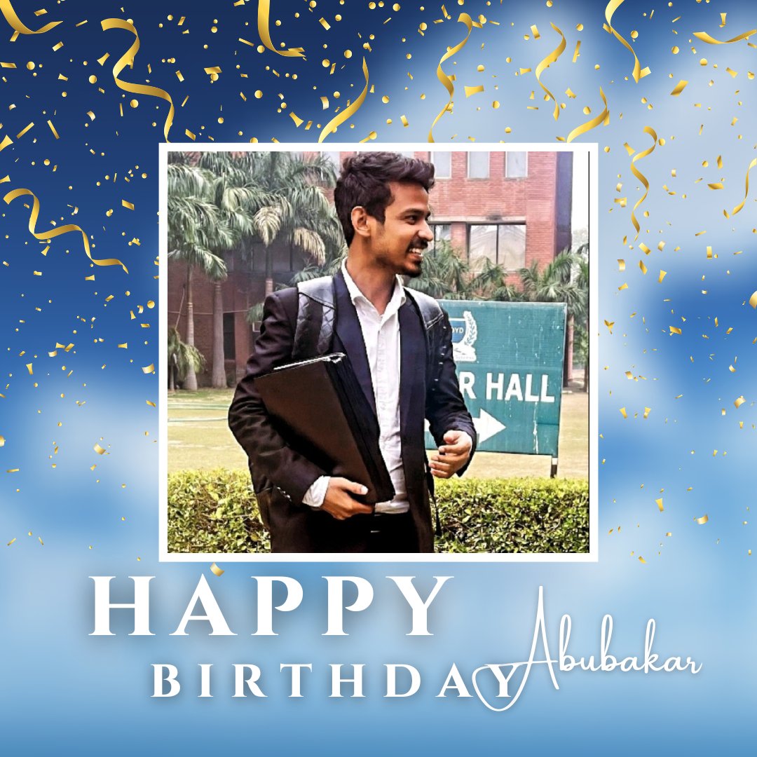 snappyhires's tweet photo. Happy Birthday, Md Abubakar🎉
On this special day, may your life be adorned with joy, laughter, and unforgettable moments. May each passing year bring you new experiences, growth, and success in all your endeavors. Here's to celebrating you and the incredible person you are. 🎂 https://t.co/D8zAlvwwt1