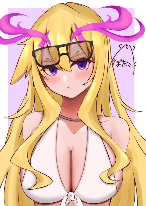 暑いんでルシさまに水着着てもらいました(サングラスも付けとく…)#モンスト #モンストイラスト 