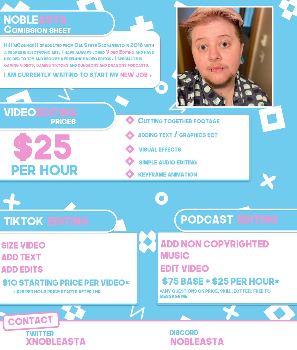 Hey, wouldn't it be crazy if I opened my video editing commissions? 

Please I miss editing and It's taking forever for me to start at work. DM for info. I edit youtube videos, Tiktoks, podcasts, what ever I got you.