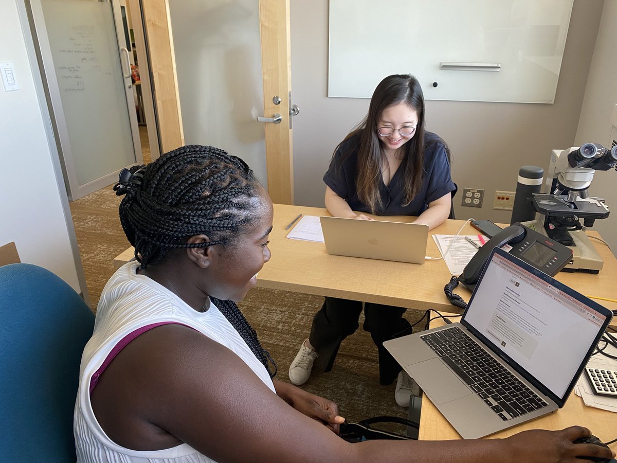 Meet my amazing clinical research fellows Jenny Chen and <a href="/ChristinaAsare_/">Christina</a>! Jenny is focusing on a #gvhd collaborative project with <a href="/JuliaSLehmanMD/">Julia Lehman</a> and CTCL quality of life projects. Christina is our fellow for our <a href="/Dermoutcomes/">IDEOM</a> CTCL workgroup, also focusing on quality of life 🎉