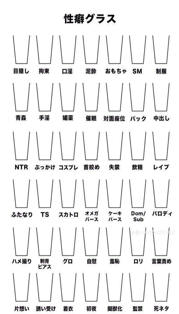 #性癖グラス

便乗しますた
もしかして私、性癖広過ぎ…？

…これ公開して大丈夫なのか？（手遅れ）