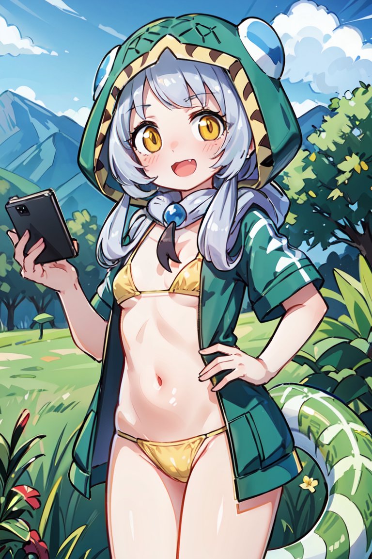AI描きプログラムでエメラルドツリーボアの水着姿を作ってみました🐍💦

#けものフレンズ 
#AIイラスト #AIart 
