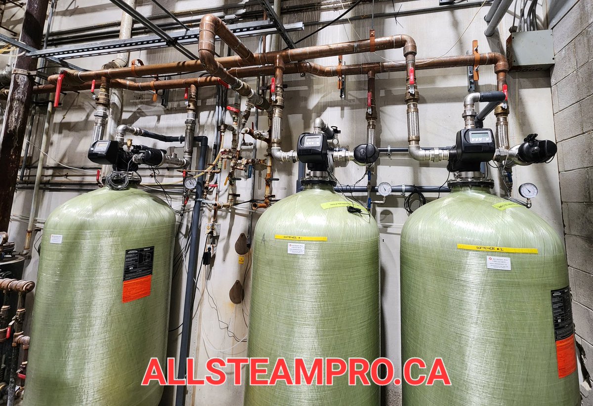 AllSteamPro's tweet image. Triplex Water softening system installation at a major craft brewery in KW area. The system was designed to provide continous soft water to low water volume Steam boilers. 
Contact us for any water softener need. 
allsteampro.ca 1-888-222-8670 
#softener #boiler