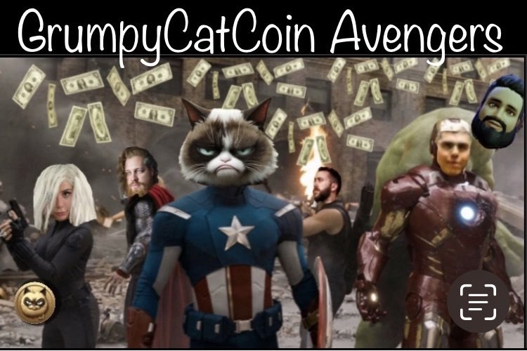 @TimTannerVXL_  @mayanickseth  @ProTheDoge All are looking amazing in Avengers avatar 😁
Guardians of #GrumpyCatCoin 
Love u all 😚 good to have u all in @GrumpyCat_Coin supporting like nothing.
No one can stop Grumpiness
