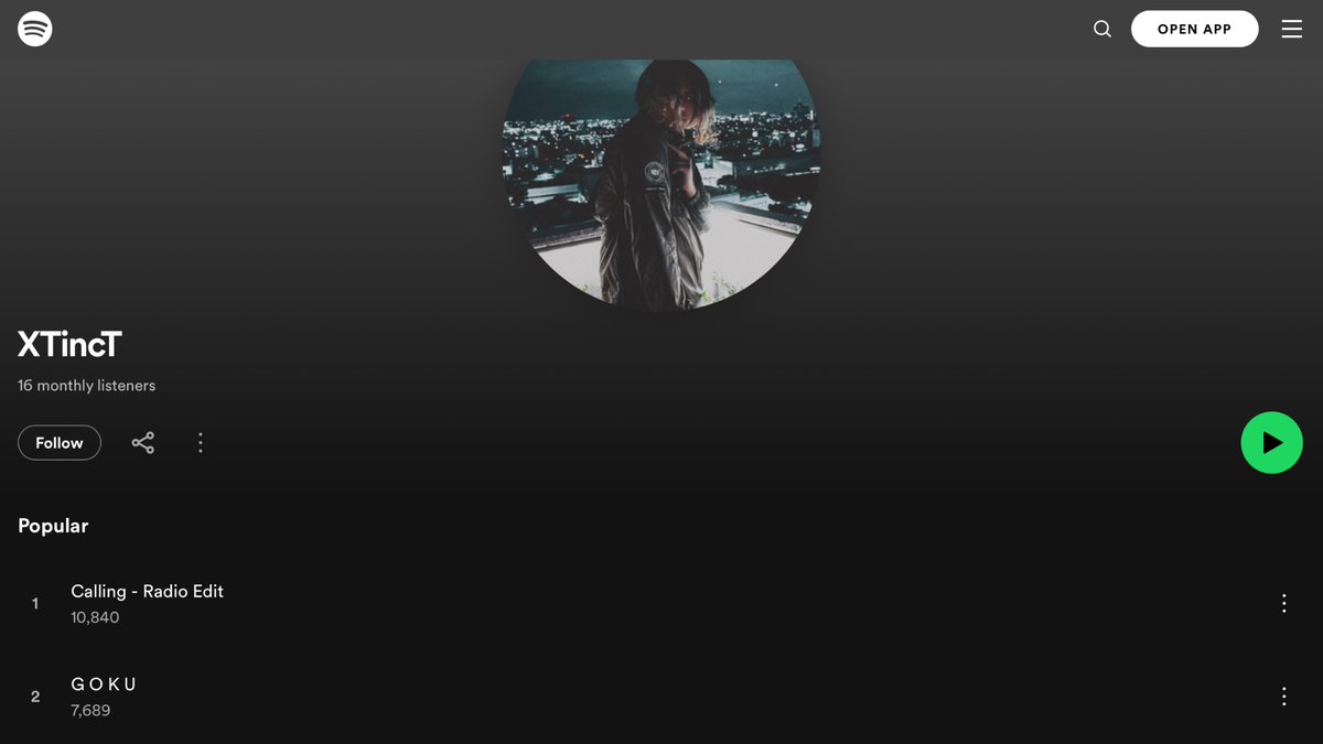 XTincT_io's tweet photo. We hit 10k plays on my single “calling” on @Spotify thanks everyone
#XTincT #Calling #xtinctcalling #Spotify #10k #streams #10kstreams #alternativehiphop #XTincT_official #X #MusicNFTs https://t.co/iEBluC7ogQ
