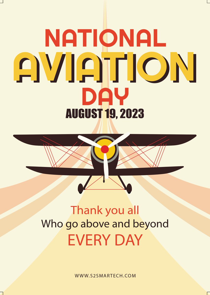 S2SMARTECH's tweet image. Every takeoff is optional; every landing is mandatory.

Happy #NationalAviationday from #s2smartech