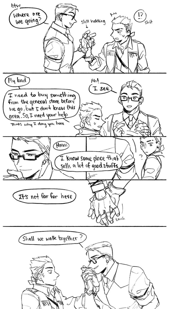 (Sketch) "You're funny"

Yoru couldn't help but tease Chamber back because seeing his dumb face was very amusing to him

#yomber 