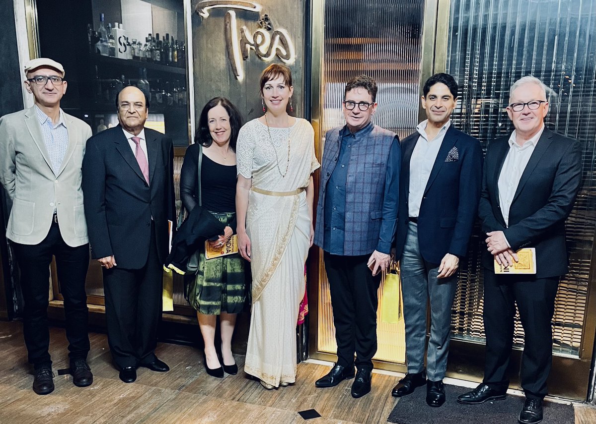 Wonderful for our delegation to connect with the @asianewzealand's Honorary Adviser, Dr Raghupati Singhania, Chairman of J.K. Group of Industries, and long-time friend of NZ, Bharat Joshi, Chairman of Joshi-Konoike logistics JV, alongside NZ High Commissioner to India, David Pine