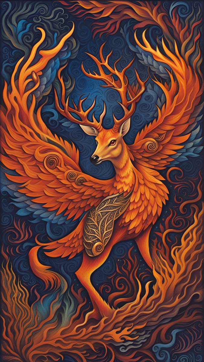 Too fun not to share
This rare species
Of Phoenix Deer

#womboai
<a href="/WOMBO/">WOMBO</a> 
#AIart