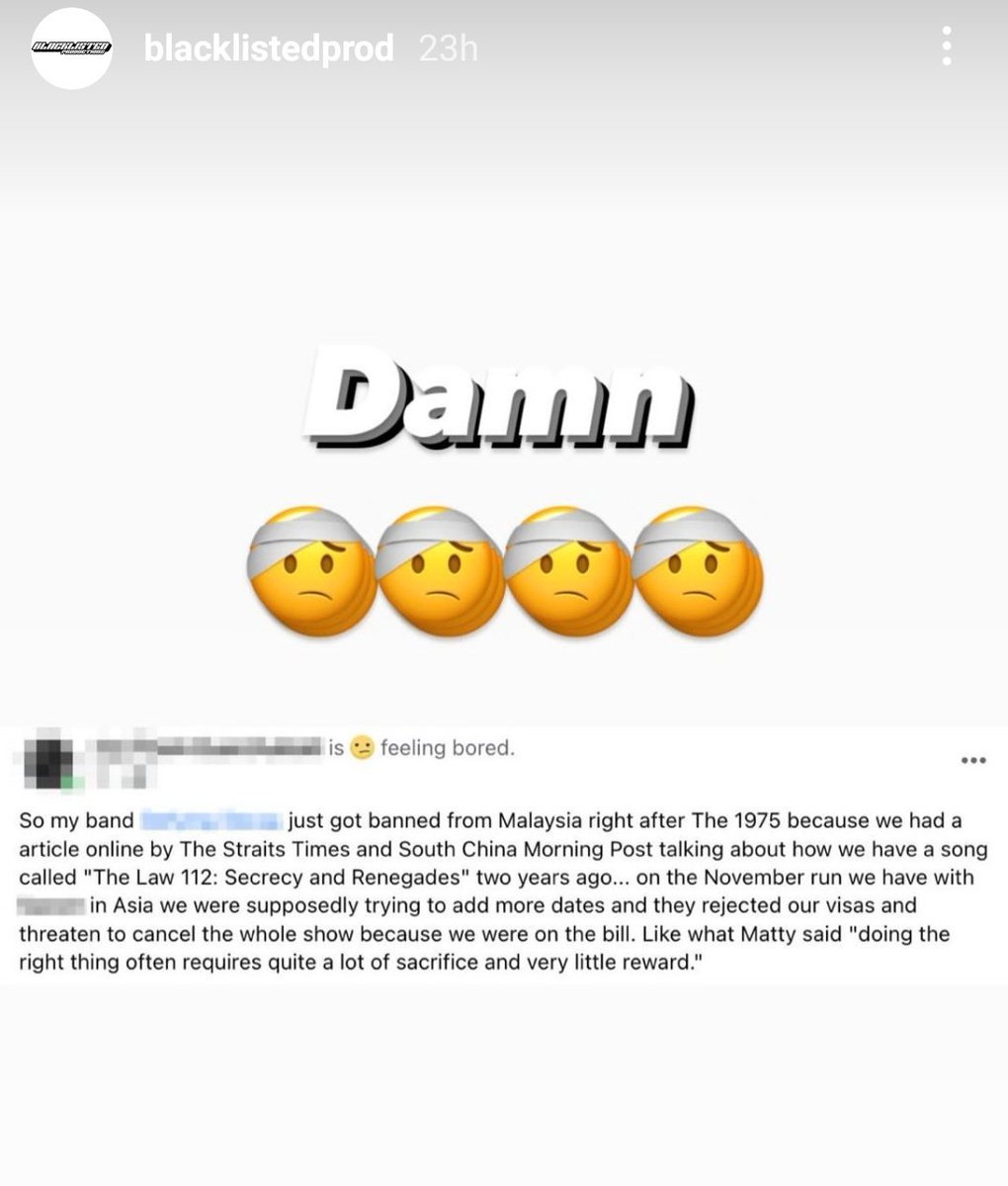 Rip malaysia.. no more international bands/artists... Thanks gvf and matty ☺️