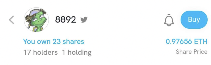 greetings, i have acquired a controlling share in 8892 friend.tech stock and risen to a top 10 valuation [complete interest not pictured]. going forward i commit to doing whatever wonky incentives sisyphus does, only i'll do it slightly better
